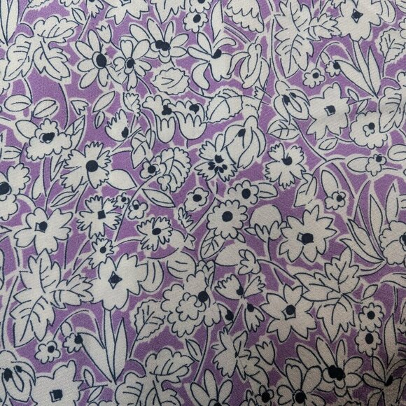 J. Peterman Women's Silk Midi Dress Size Large Floral 100% Silk - Picture 7 of 9